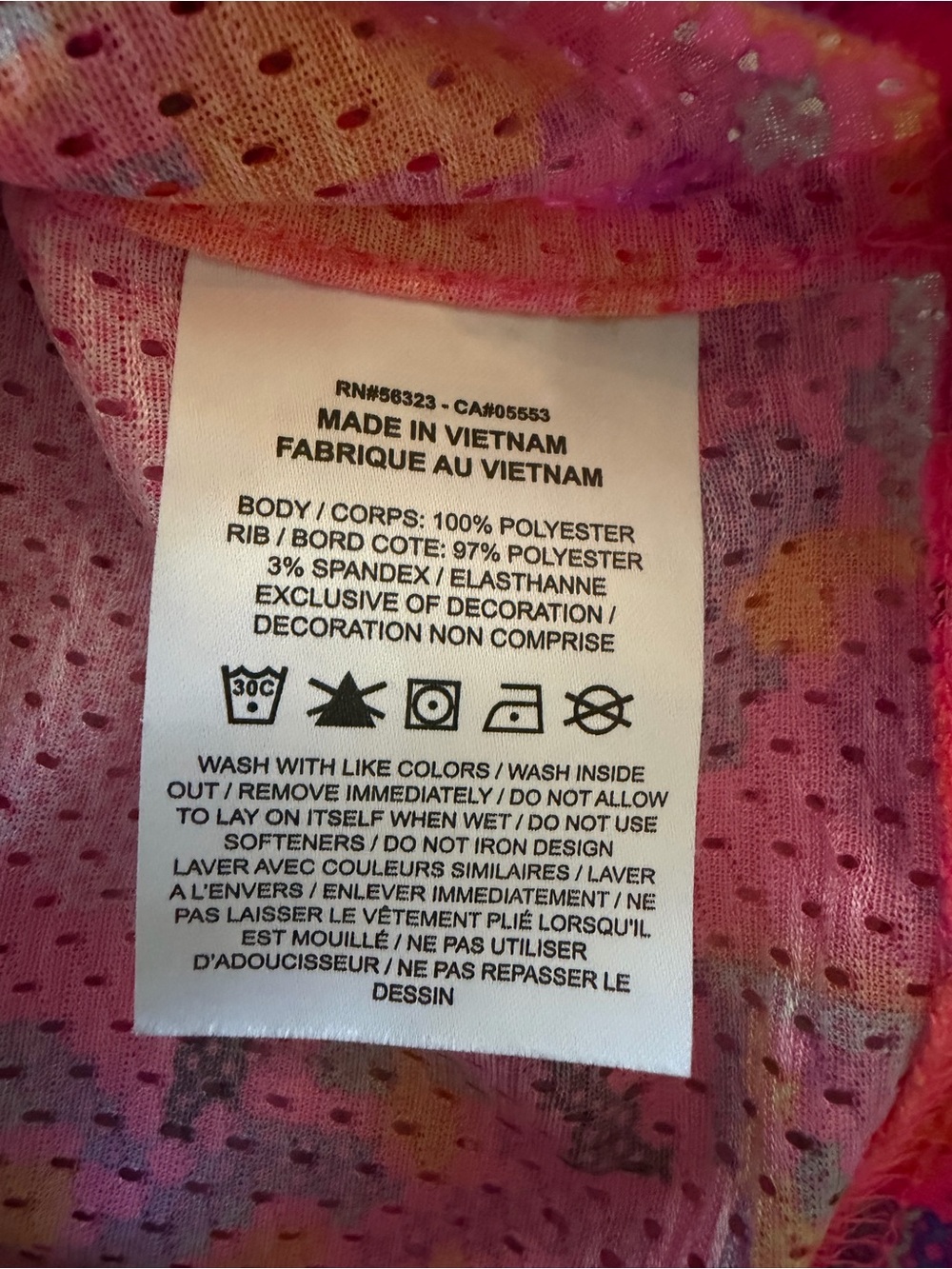 Nike Dri-FIT Neon Pink Retro Y2K Graphic Mesh Cropped Workout Tank | Medium - Picture 4 of 8